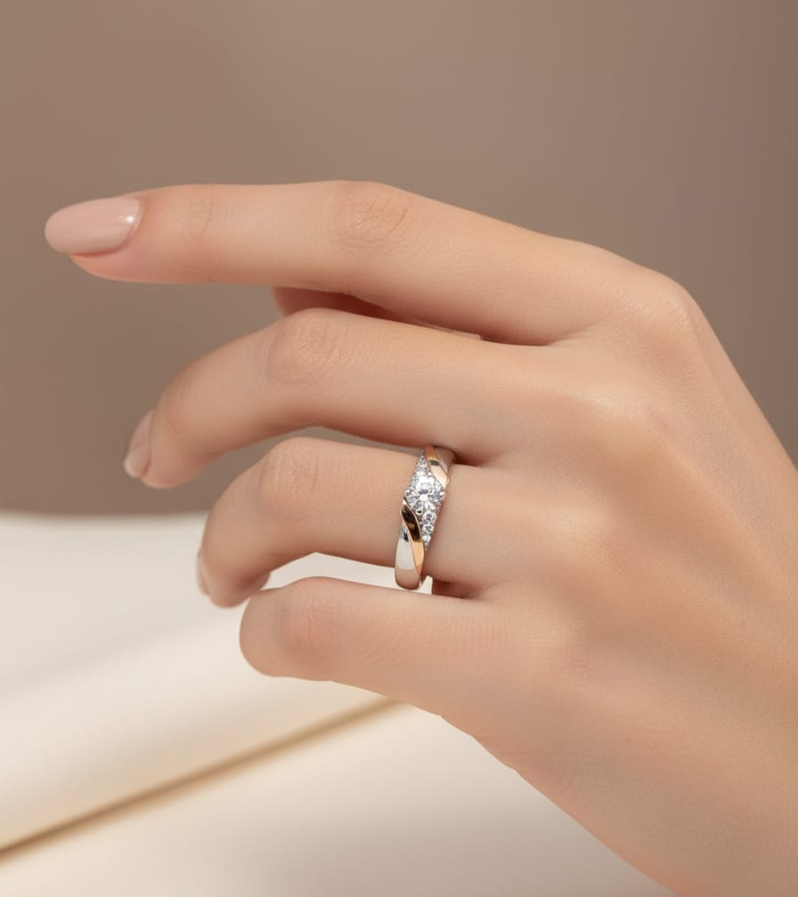 SILBERRING MIT GOLD UND 1159.10 bild 2